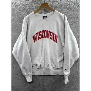 Vintage University of Wisconsin Champion Reverse Weave Sweatshirt Men's Size XL